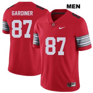 Men's NCAA Ohio State Buckeyes Ellijah Gardiner #87 College Stitched 2018 Spring Game Authentic Nike Red Football Jersey EI20D56KP